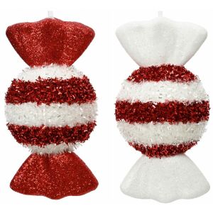 Karácsonyfadísz cukorka 7x15cm habszivacs medál 1 db 147071304 - Szezonális dekoráció