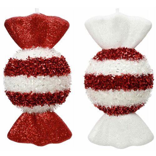 Karácsonyfadísz cukorka 7x15cm habszivacs medál 1 db 147071304