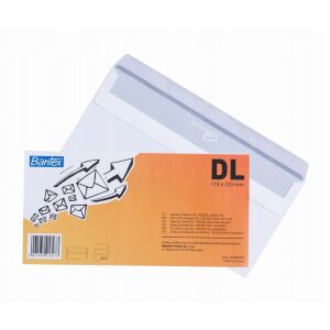 BANTEX DL SK boríték fehér fólia (50) 8730 147071533 - Boríték
