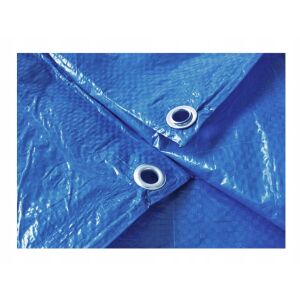 Plandeka ochronna niebieska 5x6 m 50 g/m² wodoodporna supermocna 147071605 - Kert