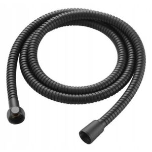 Fekete 120 cm-es kúpos zuhanycső zuhanykádhoz