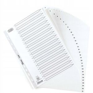 A4-es SZÁMOS FEHÉR ELVÁLASZTÓLAPOK 1-31 100204793 147071899 - Iratfűző kellék