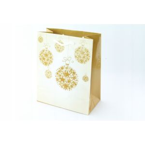 Świąteczna Torba Prezentowa Złota 23x19x10cm