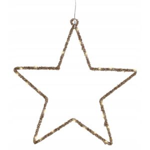 Lampka Świąteczna Wisząca Gwiazda Złota LED 38x38cm 147072798 - Karácsony