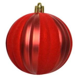 Piros karácsonyi gömbdíszek szett 8 cm