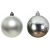 Ezüst karácsonyi gömbdíszek, 24 db-os készlet, 2,5 cm 147073618
