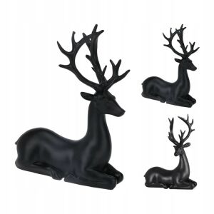 Figurka świąteczna renifer plastikowy czarny 20cm 1szt 147073919 - Karácsony