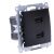 Töltő 2 x USB (modul), 2.1 A, 5V DC, 230V, matt fekete Simon54 147074013