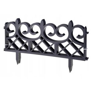 Płotek ogrodowy zestaw 4 sztuki modułowy antracyt 147074288 - Kertépítés