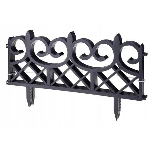 Płotek ogrodowy zestaw 4 sztuki modułowy antracyt 147074288