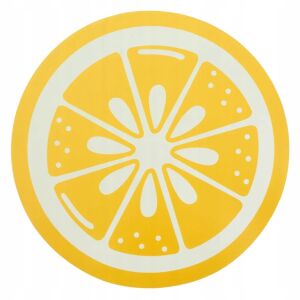Mata stołowa okrągła 38cm Podkładka pod talerz we wzór cytryny 147074308 - Tányéralátét