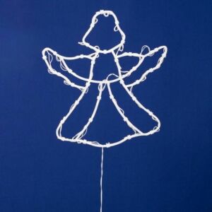 HOME KID501BWW LED-es angyal ablakdísz, 33x30 cm, 35 db melegfehér LED, időzítő, elemes tápellátás, beltéri kivitel 147074548 - Dekoráció