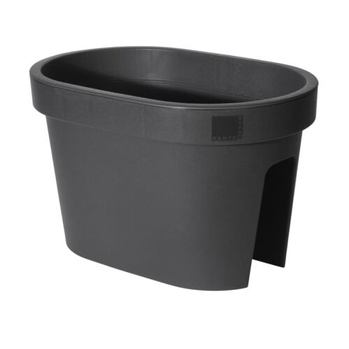 Balkonláda, antracit színű díszcserép, 27 x 40 x 25 cm 147074969