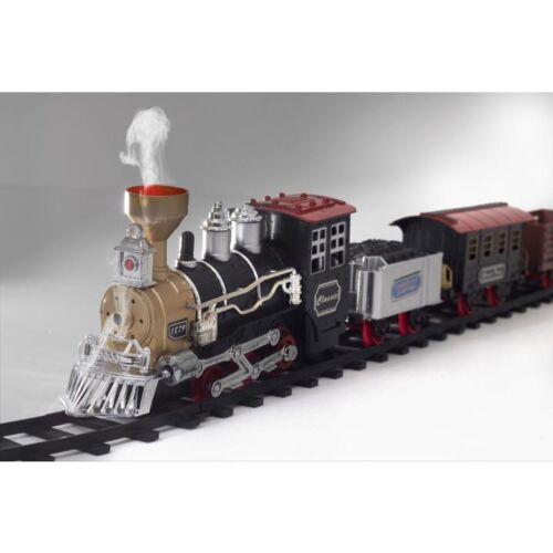 HOME TRN 01 elemes kisvasút, 1 mozdony és 3 vagon, vízgőzt képez, piros LED világítás, hanghatás, 47 cm-es pálya 147075070