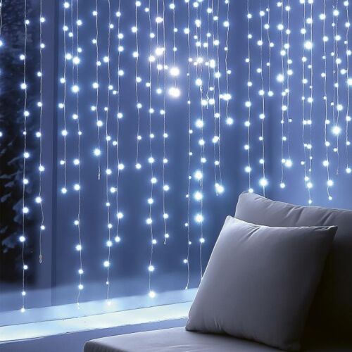 HOME KIN294DWH DOT LED-es fényfüggöny, 294db hidegfehér DOT LED, 2m hosszú, állófényű, adapteres tápellátás, kül- és beltéri kivitel 147075092