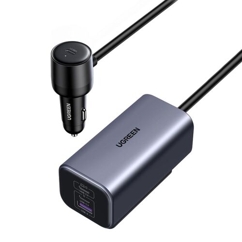 Ugreen EC706 autós töltő, USB + 2x USB-C, 150W (35571)