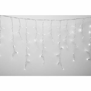 HOME KSFW200WW sorolható fényfüggöny, 4 méter, 200db melegfehér LED, fehér vezeték, kül- és beltéri kivitel 147075130 - Fényfüzér