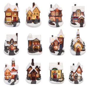 Home KDC 01 téli LED-es házikó, színes, 12 féle forma, polyresin, beltéri 147075135 - Szezonális dekoráció