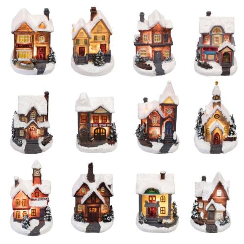 Home KDC 01 téli LED-es házikó, színes, 12 féle forma, polyresin, beltéri 147075135