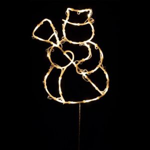 HOME KID507BWW hóember ablakdísz, 35 db melegfehér LED, időzítő, elemes, beltéri kivitel 147075163 - Dekoráció