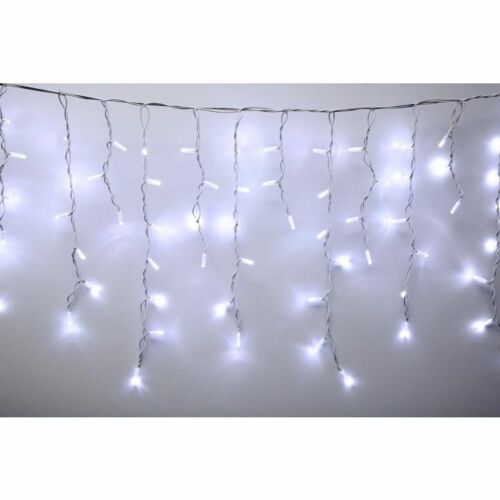 HOME KSFW200WH sorolható fényfüggöny, 4 méter, 200db hidegfehér LED, fehér vezeték, kül- és beltéri kivitel 147075407