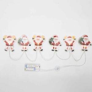 Home MLS6 LED-es mikulás fényfüzér, szilikon, 6db melegfehér LED, elemes tápellátás, beltéri kivitel 147075417 - Dekoráció