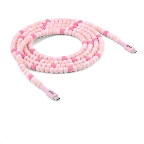 Club 3D CAC-3010 USB-C Apa - USB-C Apa 2.0 Adat és Töltő Gyöngykábel 240 Watt 2m - Rózsaszín 147076738