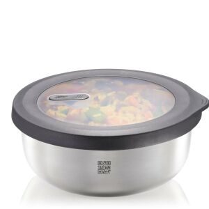 Gefu 12771 Rozsdamentes acél ételtároló edény 0,5L - Ezüst/Fekete 147077366 - Gefu