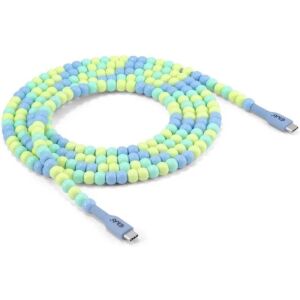 Club 3D CAC-3011 USB-C Apa - USB-C Apa 2.0 Adat és Töltő Gyöngykábel 240 Watt 2m - Kék 147077559 - Club3D