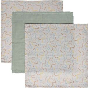 Muszlin arctörlő kendő 3 db Luma Multi Lines 147079977 - Fürdetési kellék