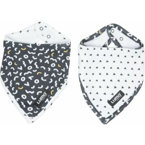 LUMA Bandana nyálfogó kendő Memphis Grey 2 db 147080945 - Nyálkendő