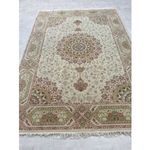 Vintage Perzsa szőnyeg (36) Tebriz Zöld-Púder 250x350cm 147082709 - Lakástextil