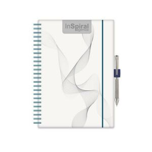Naptár, tervező, A5, heti, DAYLINER, "InSpiral", fehér-kék 147083063 - Naptár