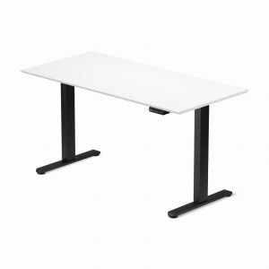 Elektromosan állítható magasságú íróasztal 138x67cm fehér/fekete | LVN System Control Flex+