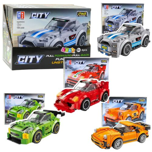 Construction Blocks 2in1 Car Robot Pull-Back Drive 194-216 pcs Mix 147098275
