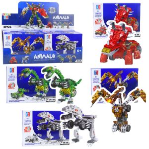 Dinosaur Car 2in1 Construction Blocks 105-132 pcs Mix