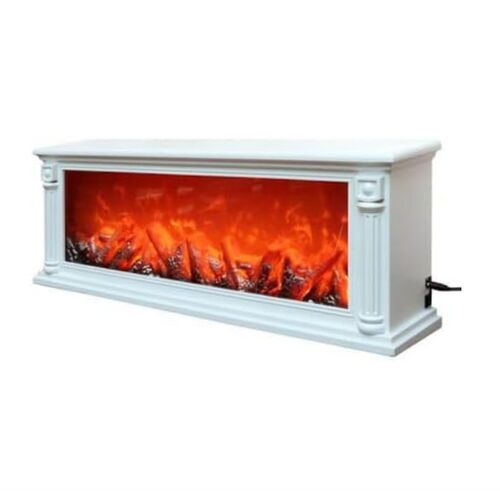 Elektrický krb so simuláciou plameňa, 64 cm, biely 147098693