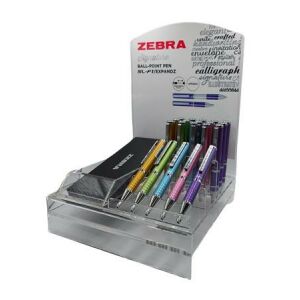 Golyóstoll display, 0,24 mm, teleszkópos, ZEBRA "SL-F1", kék, világos színek 147102714 - Toll & Ceruza