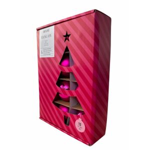 HANG ON üveg karácsonyfadísz 12 darab Ø 6 cm , pink 147107816 - Karácsonyfadísz