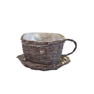 Rattan csésze alakú virágcserép 17cm