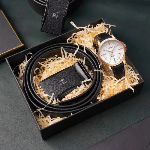 Ajándék Szett – Óra Fehér Számlappal És Öv Fekete 147110010