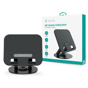 Devia 360°-ban forgatható asztali tablet/laptop tartóállvány - fekete 147119242 - Devia