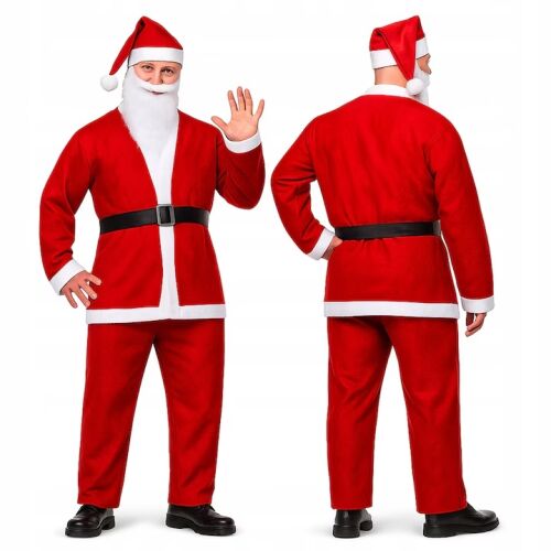 Prémium Plüss Mikulás jelmez szett felnőtteknek, 5 darabos, univerzális méretben 147121811