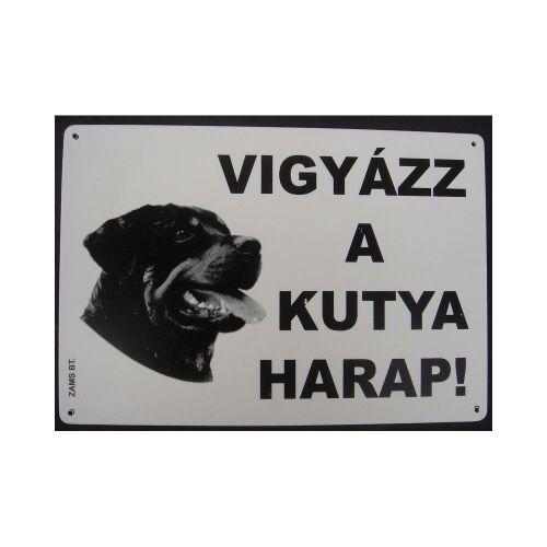 Kutya Harap Tábla Fém A/5 (többféle) 147121874