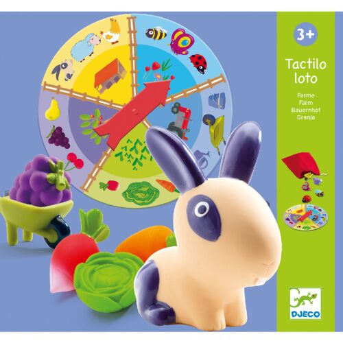 Djeco Tactilo Loto Farm tapintásos társasjáték gyerekeknek 3 éves kortól 