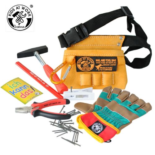 Szerszámkészlet - bőr szerszámtáskával, övvel - mini 03 176498013 - Barkács játék