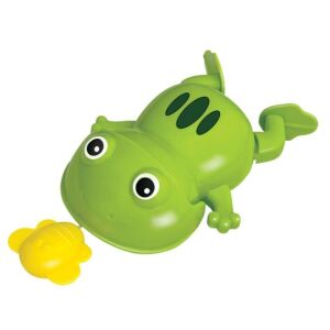 Fürdőjáték, Béka úszó légylyel, zöld, sárga 13x10x5 4,5 cm, THK® 147126665 - Babajáték