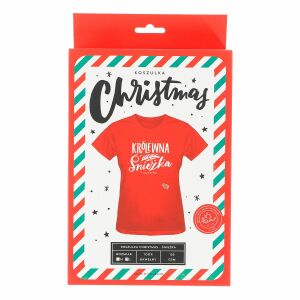 Női karácsonyi póló, piros, M/L