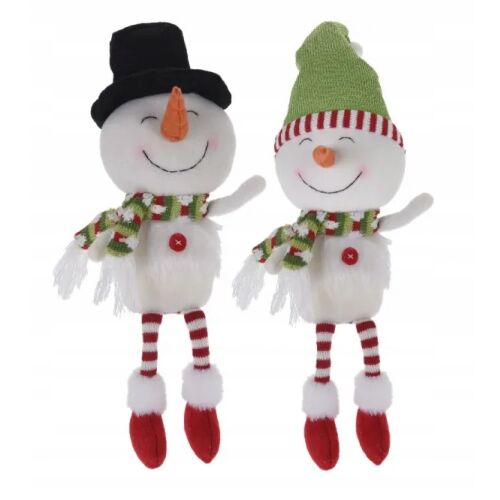 Karácsonyi ülő hóember figura, lakberendezési tárgy, 44 cm, 1 db. 147127876