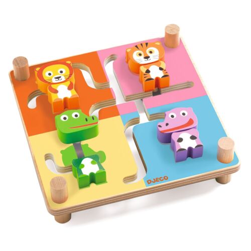 Djeco Spinamix állatos labirintus játék kisgyermekeknek - Puzzle
